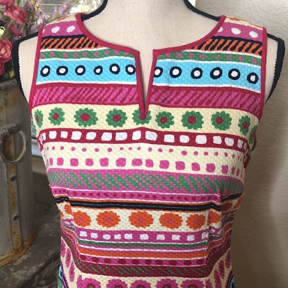 Talbots Retro Colorful Fitted Sheath Dress‎ - Picture 2 of 10